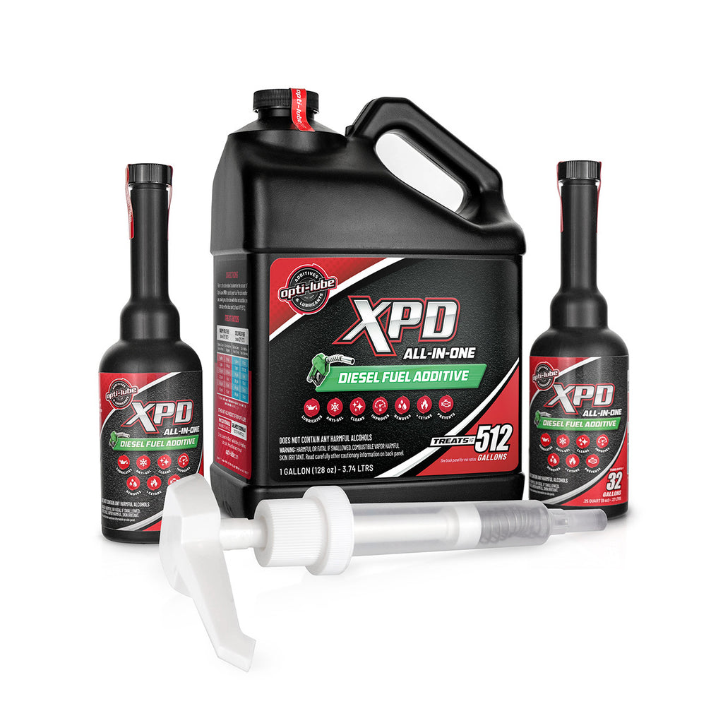 OPTI-LUBE XPD ALL-IN-ONE DIESEL FUEL ADDITIVE: 1 GAL WITH PUMP & 2
