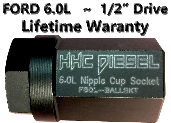 Nipple Cup/Ball Tube Socket~ 1/2" Drive, Lifetime Warranty